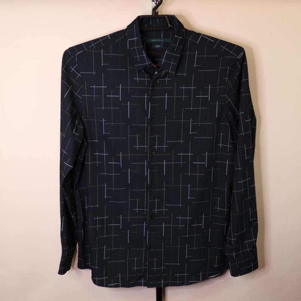 Perry Ellis Slim Fit Stretch Long Sleeve Shirt Size XL Mens